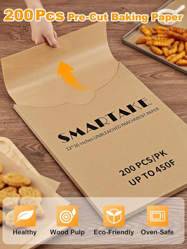 Thumbnail 3 de SMARTAKE 200 Pcs Parchment Paper 12x16 Inches 🍽