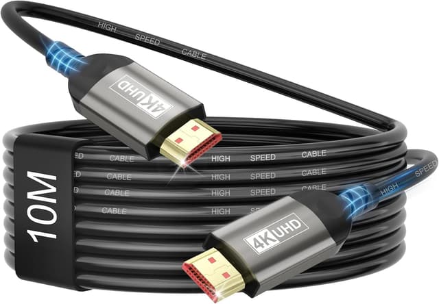 Detalle de Nersligek 4K HDMI-Kabel 10 Meter (HDMI 2.0, ARC, HDR, 18 Gbps)