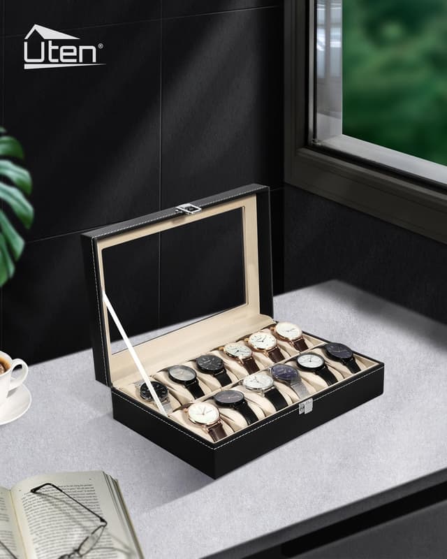 Thumbnail 1 de Uten Caja de Relojes con 12 Rejillas y Cristal 🕰