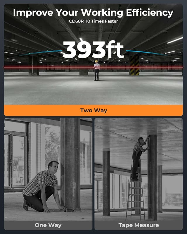 Detalle 2 de CIGMAN CD60R 120M misuratore laser bilaterale con display IPS retroilluminato e 100 memorie