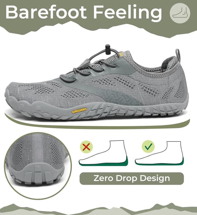 Detalle de SAGUARO Unisex Barfußschuhe für Indoor & Outdoor Fitness (Gr. 36–48)