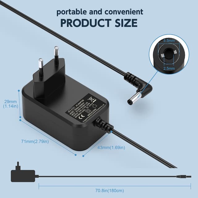 Thumbnail 5 de BIUBOTY 12V 2A Netzteil 24W 1,8 m