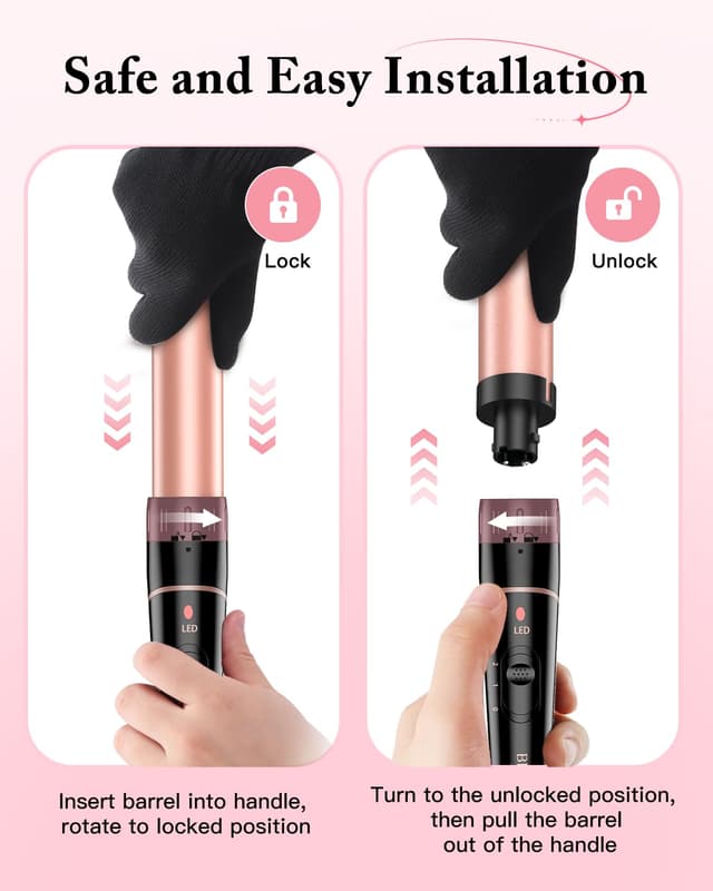 Thumbnail 6 de BESTOPE PRO Long Barrel 6-in-1 Curling Wand Set with Ceramic Barrel (Dual Voltage)