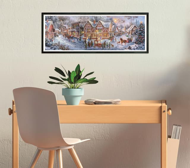 Detalle 2 de Clementoni Compact 1000 pièces Panorama – Préparation pour Noël