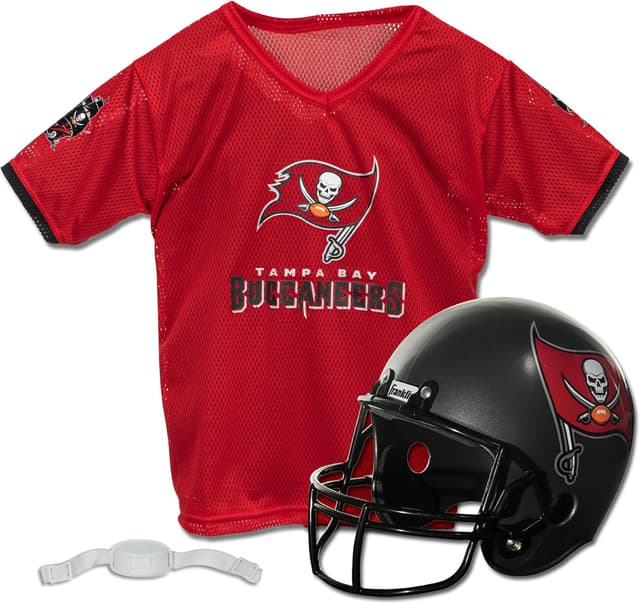 Detalle de Franklin Sports NFL Kids Football Uniform Set (Tampa Bay Buccaneers) for Ages 7–9