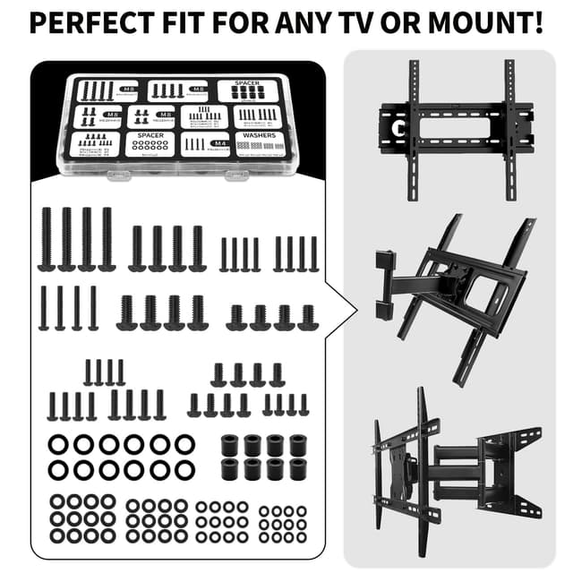 Thumbnail 2 de TV Bracket Screws 120pcs M4–M8 kit