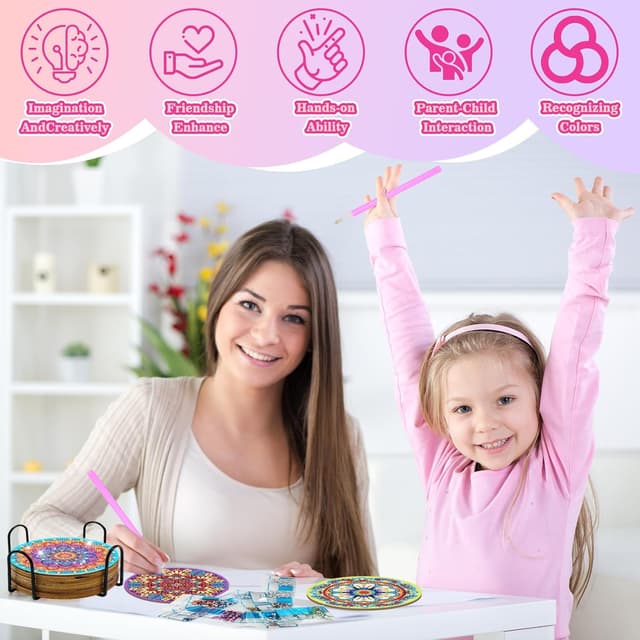 Thumbnail 2 de muhogxio Diamond Painting Untersetzer 10 Stück