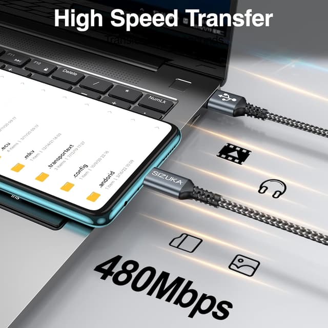 Thumbnail 5 de Cable Micro USB 2M 2 Pack 3A carga rápida