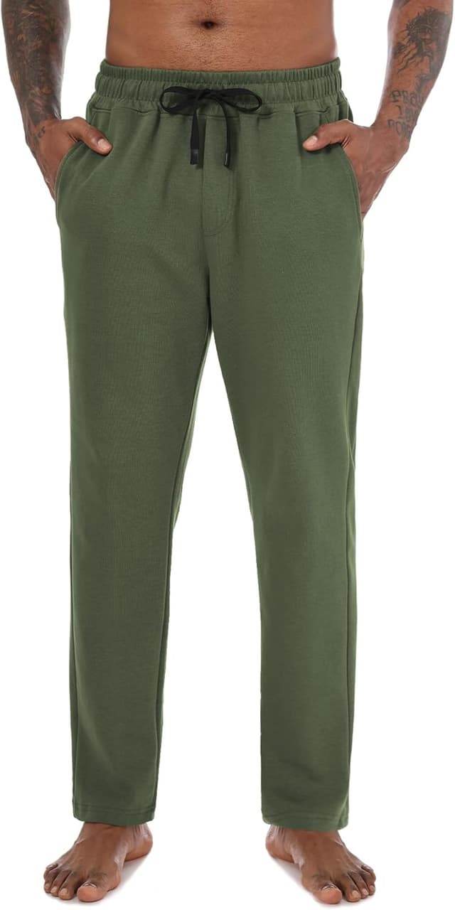 Detalle de Yageshark Herren-Jogginghose aus Baumwolle mit Stretch, atmungsaktiv & mit Taschen