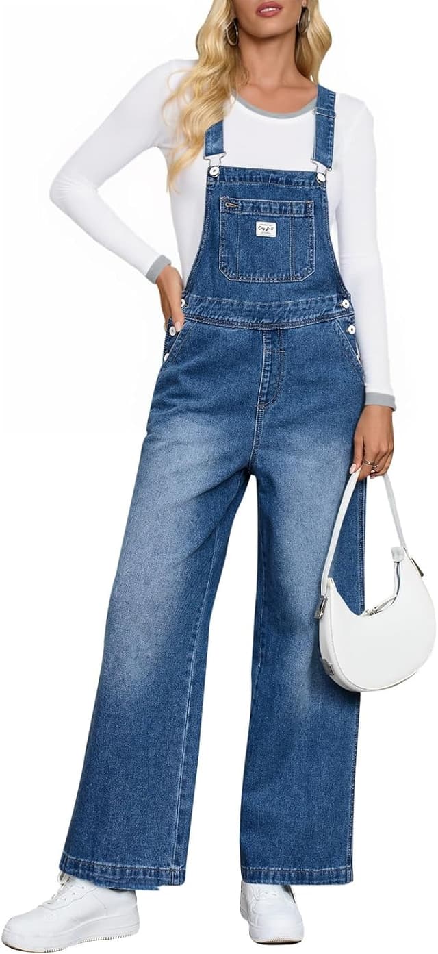 Imagen de Cicy Bell Women's Denim Bib Overalls Overalls 👖 en OfertitasTOP