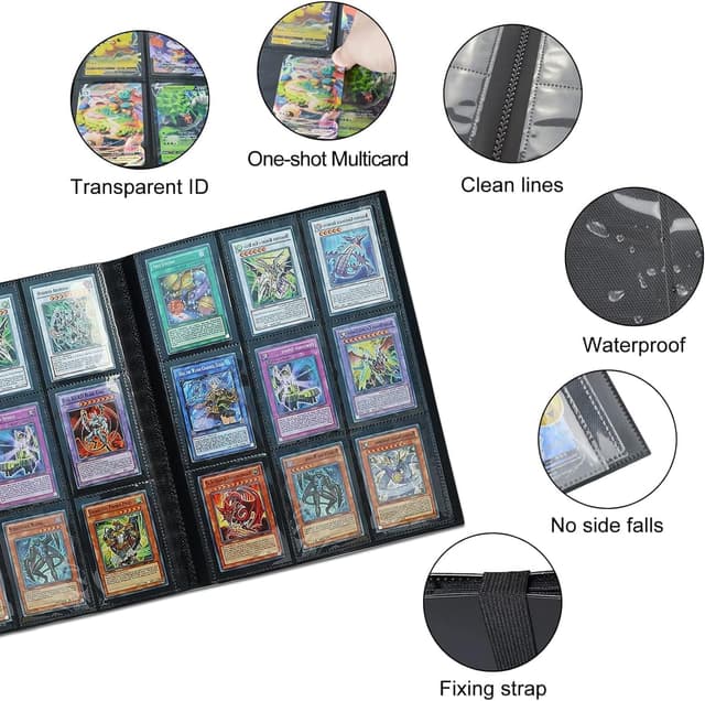 Thumbnail 2 de JUSONEY Sammelkarten Album 540 Taschen Schwarz