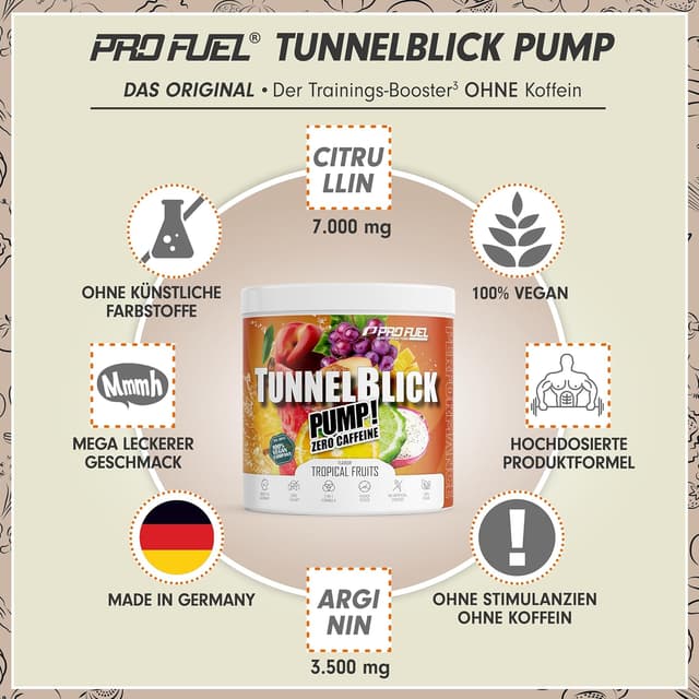 Detalle 2 de Tunnelblick Pump Booster³ Tropical Fruits 440 g