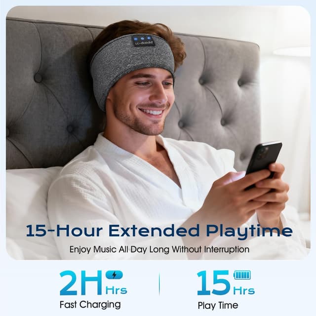 Thumbnail 6 de LC-dolida Schlafkopfhörer Bluetooth Stirnband