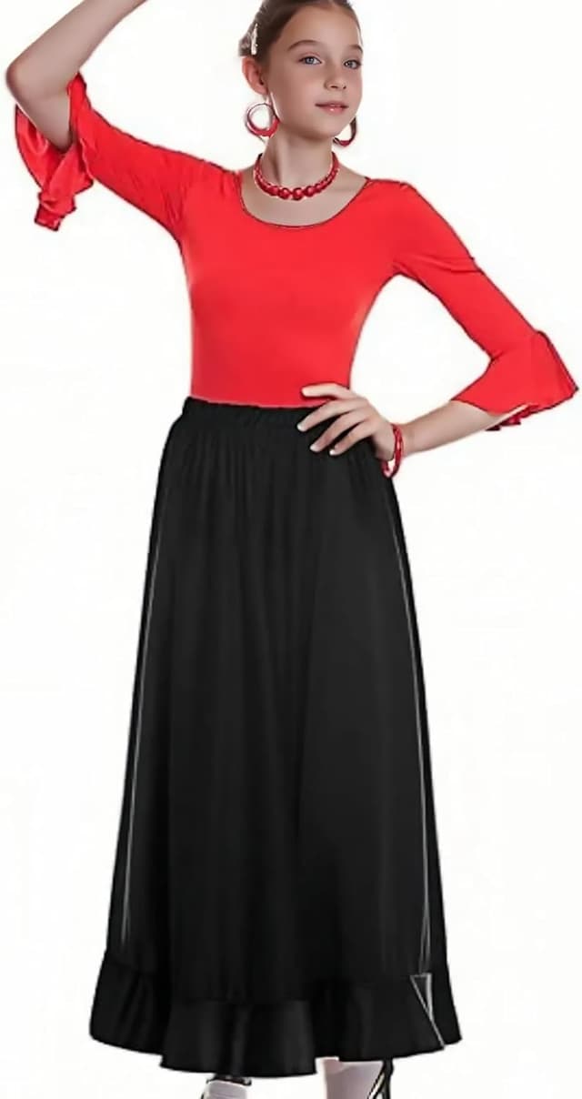 Imagen de Falda Flamenca Niña 80% poliéster 20% licra en OfertitasTOP