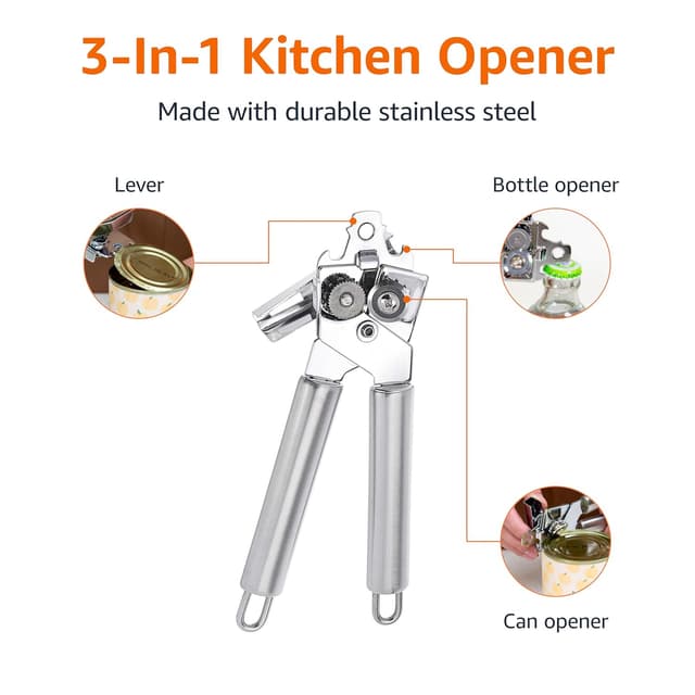 Thumbnail 1 de Amazon Basics 3-in-1 Manual Can Opener 🍴