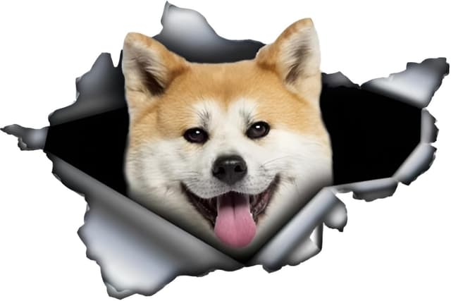 Detalle de Autoaufkleber Akita Hund 15 cm