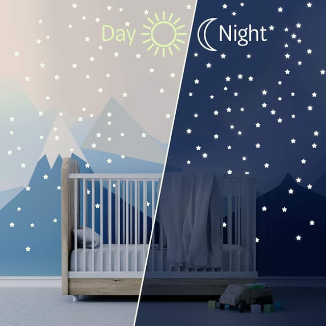 Detalle 2 de Paraboo Leuchtsterne 452 Stk. Kinderzimmer 🌟