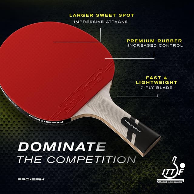 Thumbnail 1 de PRO-SPIN Ping Pong Bats 7-ply 2.0mm