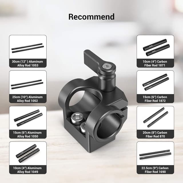Detalle 1 de SMALLRIG 1995 15mm Stangenklemme für Mikrofon