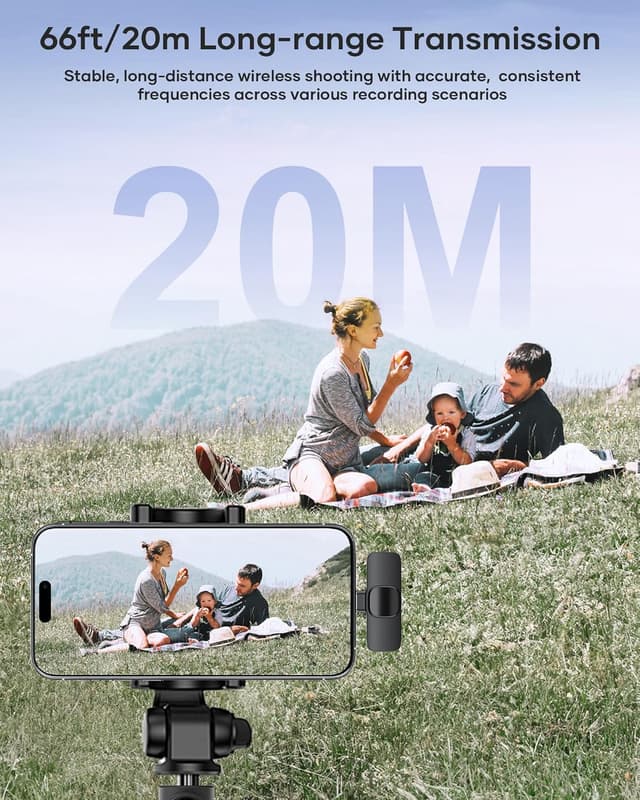 Detalle de KUKIHO Wireless Lavalier Microphone 2 Pack