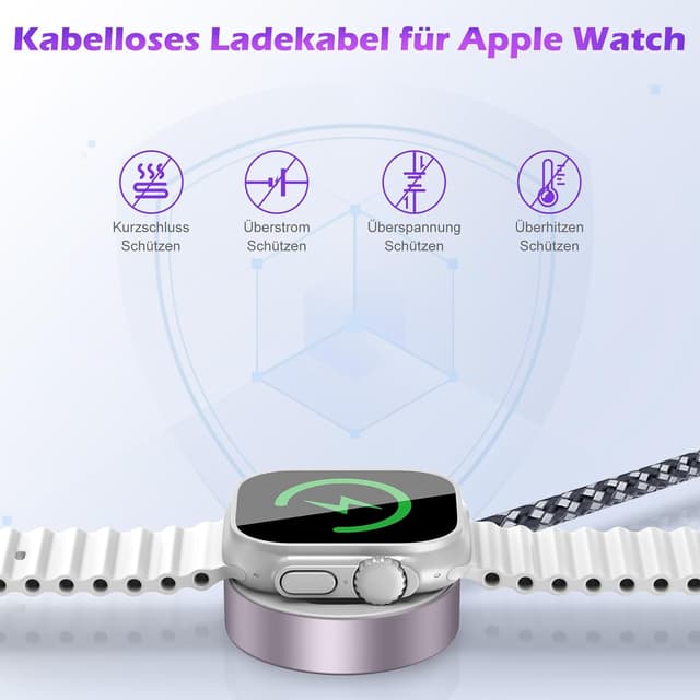 Thumbnail 4 de 3‑in‑1 Ladekabel 120 cm für iPhone und Apple Watch