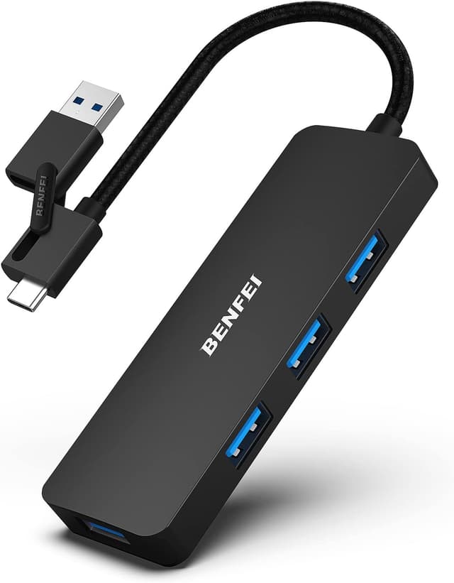 Detalle de BENFEI Hub USB 3.0 con 4 porte