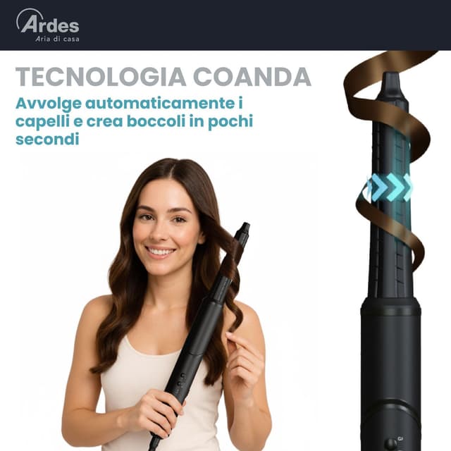 Detalle de Ardes ESTYLIA asciugacapelli e modellatore 5 in 1 con motore digitale 110.000 rpm e tecnologia Coanda