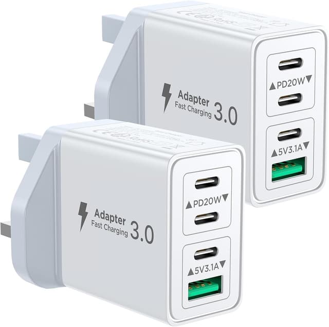 Detalle de 2-Pack 40W USB C Charger 4‑Port