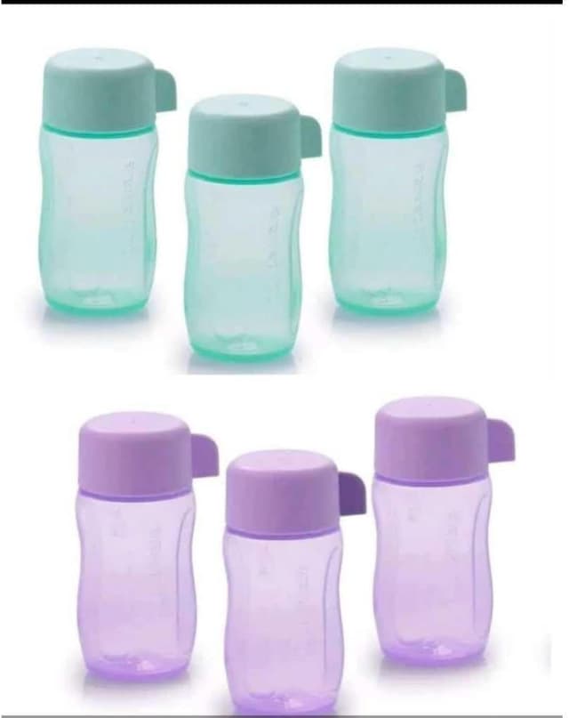 Detalle de Tupperware To Go Eco Mini Trinkflasche „Vitamin Shot“ 90 ml mit Drehverschluss (lila)