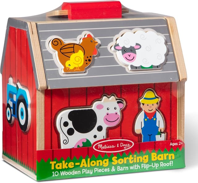 Thumbnail 6 de Melissa & Doug Take-Along Wooden Toy Barn 11-Pc