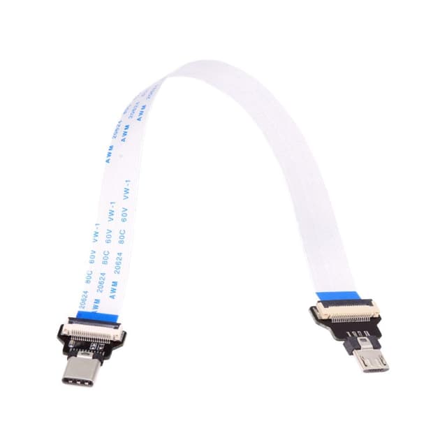 Detalle de chenyang USB-C Host auf Micro-USB 2.0 OTG-Kabel (5 Pin), flach & schlank, 13 cm – für FPV, Disk, Telefon & Laptop