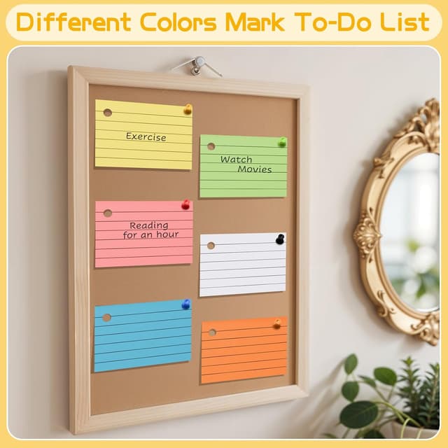 Detalle 2 de A8 Karteikarten 1000 Stück mit 10 Farben