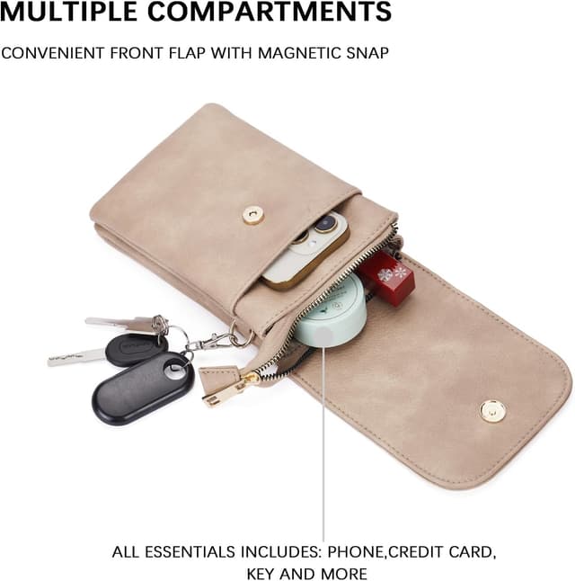 Detalle de BOSTANTEN crossbody phone bag, 5 inch