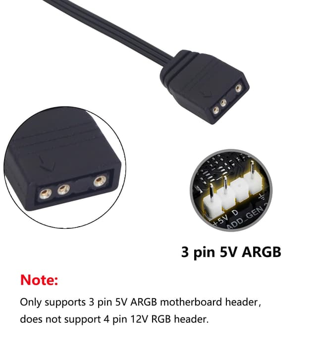 Thumbnail 2 de LANMINGLEL ARGB Splitter Cable 5V 1F to 4M