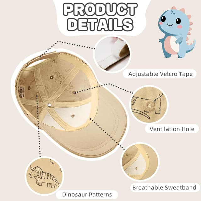 Detalle 2 de TOMEEK Kinder Baseball Cap mit 46-48 cm