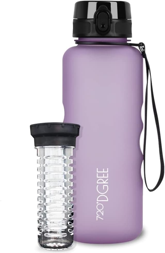 Detalle de 720°DGREE uberBottle da 1,5 litri con infusore e softTouch, senza BPA (tappo 1-Klick)