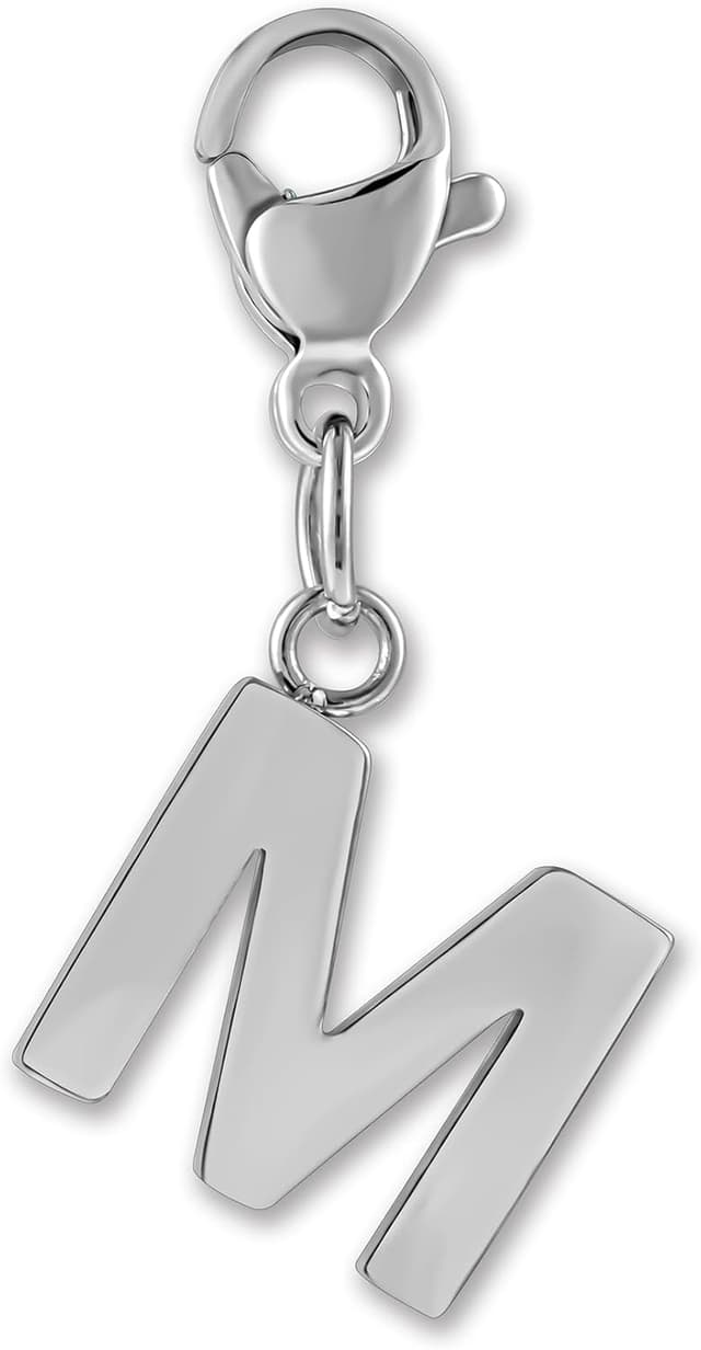 Detalle de GD GOOD.designs pendentif lettre avec fermoir mousqueton en acier chirurgical pour bracelet ou collier