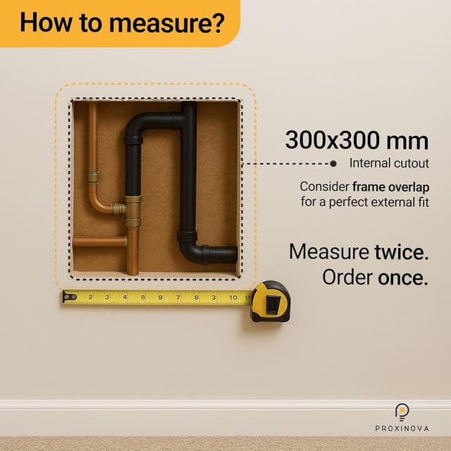 Detalle 2 de Proxinova Paintable Access Panel 300x300 mm (ABS) – Inspection Hatch for Walls & Ceilings