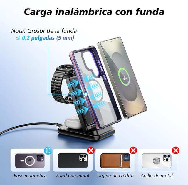 Thumbnail 6 de Cargador Samsung 3 en 1 Inalámbrico Rápido ⚡