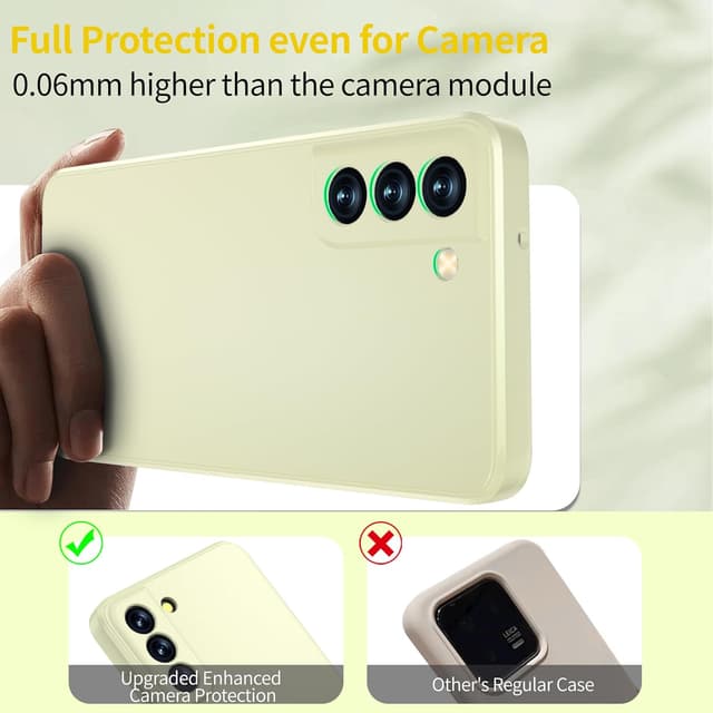 Detalle de Watana Hülle für Samsung Galaxy S21 FE 5G – Soft-Touch Silikon mit Mikrofaserfutter, weiß