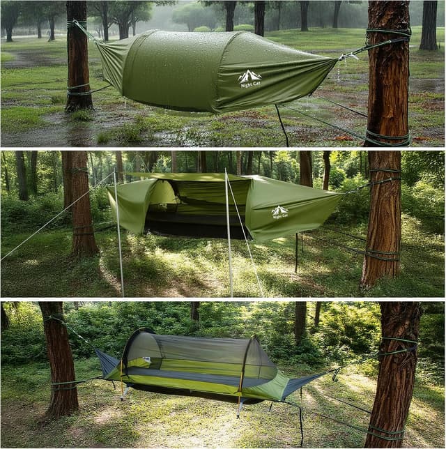 Detalle 2 de Night Cat tenda amaca con zanzariera e fondo piatto per 1 posto