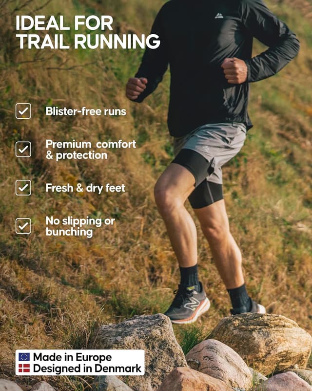 Detalle 2 de DANISH ENDURANCE Merino Wool Thermal Running Socks (Cushioned, Anti-Blister) – Unisex 2-Pack