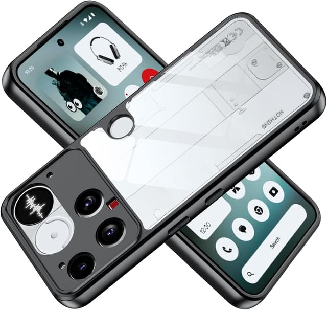 Detalle de Fitudoos Hülle für Nothing Phone 3 – transparente PC-Rückseite gegen Kratzer und Fingerabdrücke