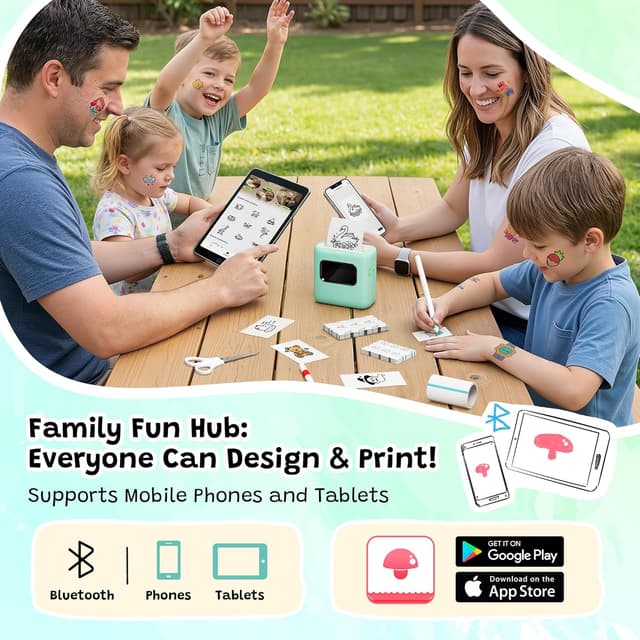 Thumbnail 4 de TATTMUSE Stampante Tatuaggi per Bambini 40 fogli