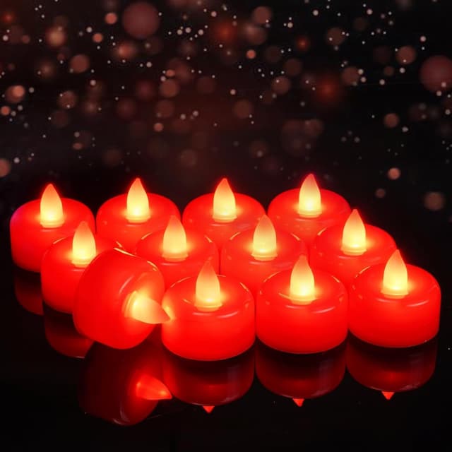 Imagen de wisdom line Candele LED elettriche 8 pezzi rosse en OfertitasTOP