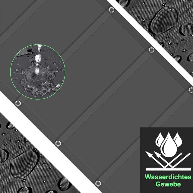 Detalle 2 de Einziehbares Welle Sonnensegel 0,9 x 4 m (nach Maß) – verstellbare Pergola-Markise in Dunkelgrau mit 95% UV-Schutz