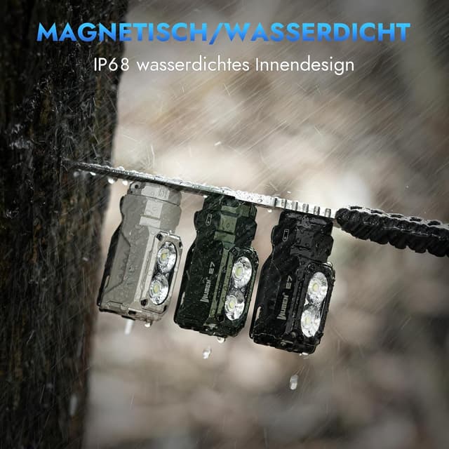 Detalle de WUBEN E7 Torcia ricaricabile mini EDC da 1800 lumen con magnete e ricarica USB-C