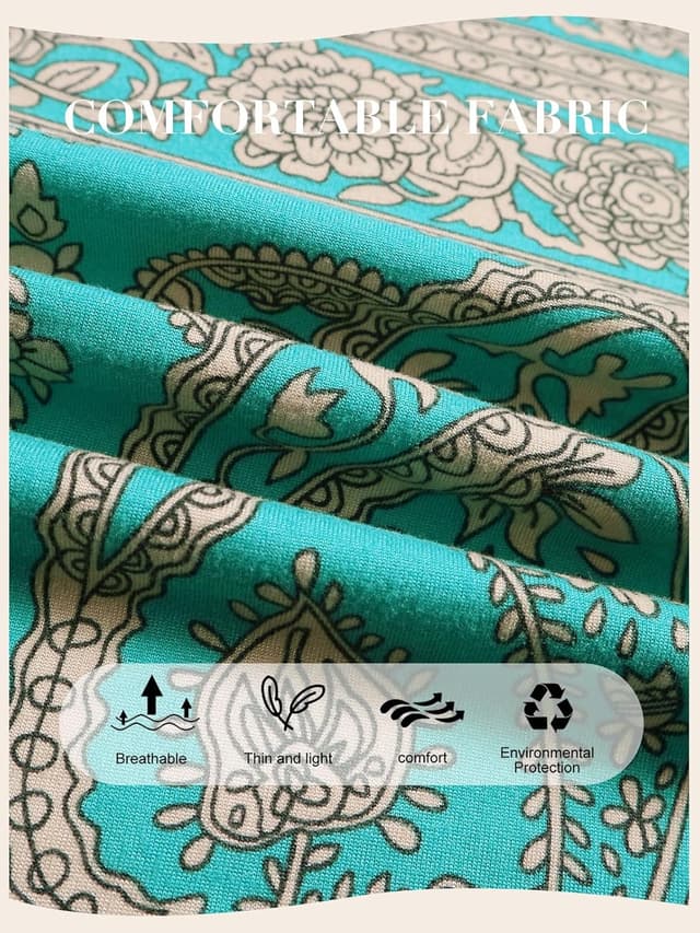 Detalle de QIANXIZHAN Women’s Harem Pants Boho Palazzo Joggers with Pockets