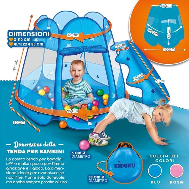Thumbnail 5 de KIDUKU Tenda da gioco pop up 100 palline 🎪