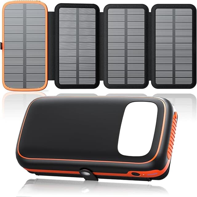 Imagen de FEELLE Power Bank Solar 27000mAh ⚡ Carga Rápida y Linterna en OfertitasTOP